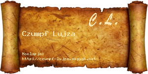 Czumpf Lujza névjegykártya